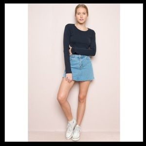 Brandy Melville Juliette light blue denim skirt